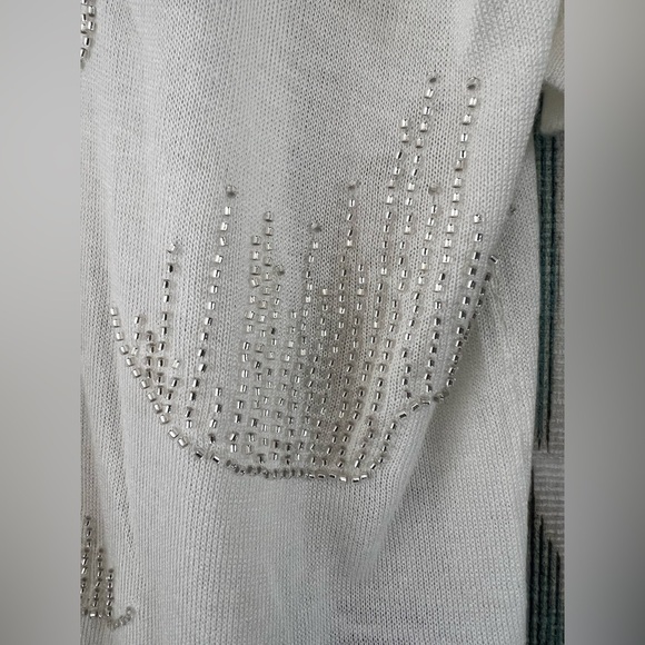 Zara- Beaded Knit Polo- M - Picture 8 of 12